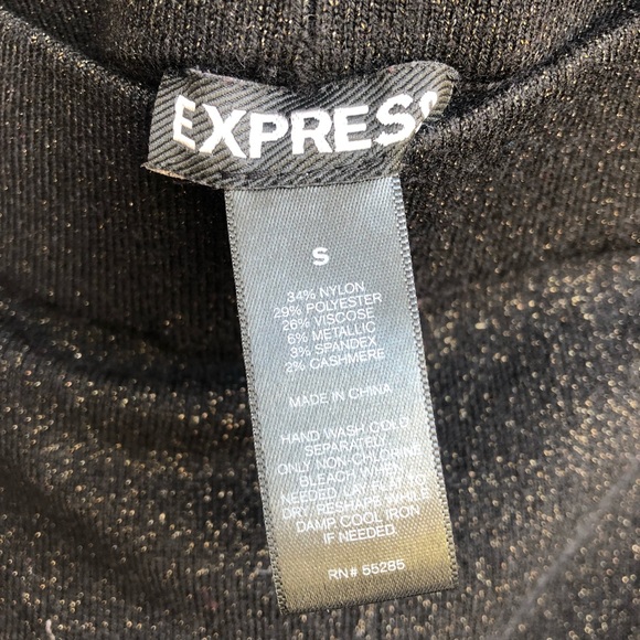 Express black leggings with gold sparkles - Picture 2 of 6